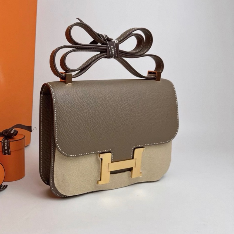 有購證🩷  愛馬仕Constance 24 大象灰 金扣 Epsom皮 U刻 全套-4