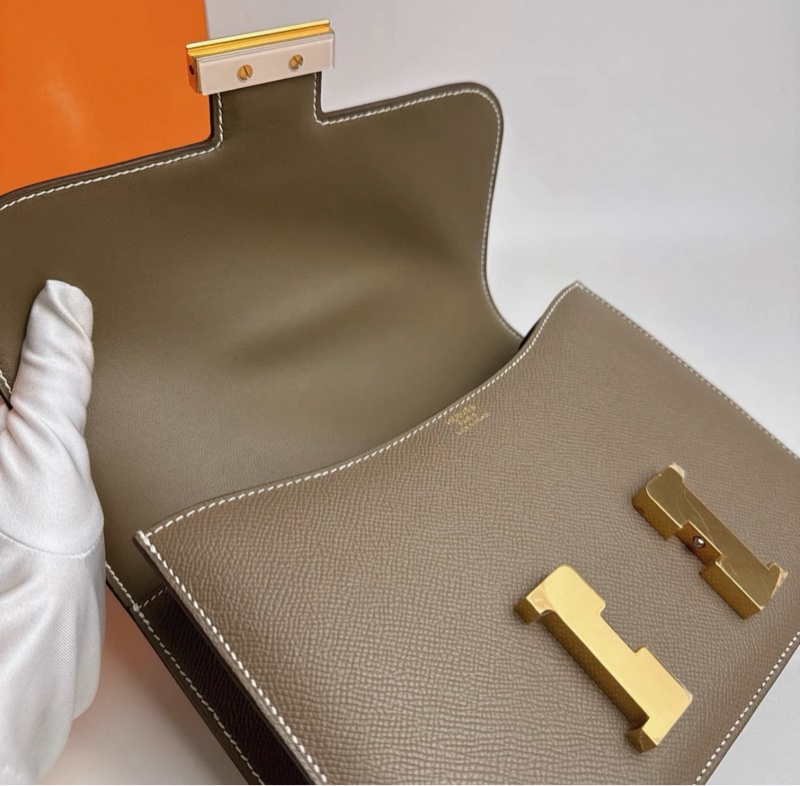 有購證🩷  愛馬仕Constance 24 大象灰 金扣 Epsom皮 U刻 全套-5