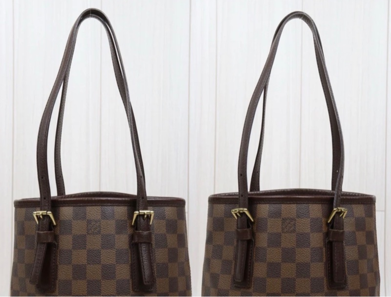 「JL精品代購」9新 LV 棋盤格 水桶包 附小包-4