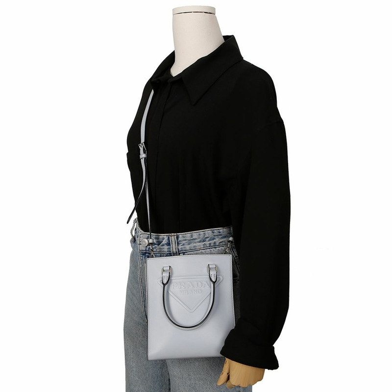 【包稅】PRADA 壓花Logo手提單肩包 1BA333-12