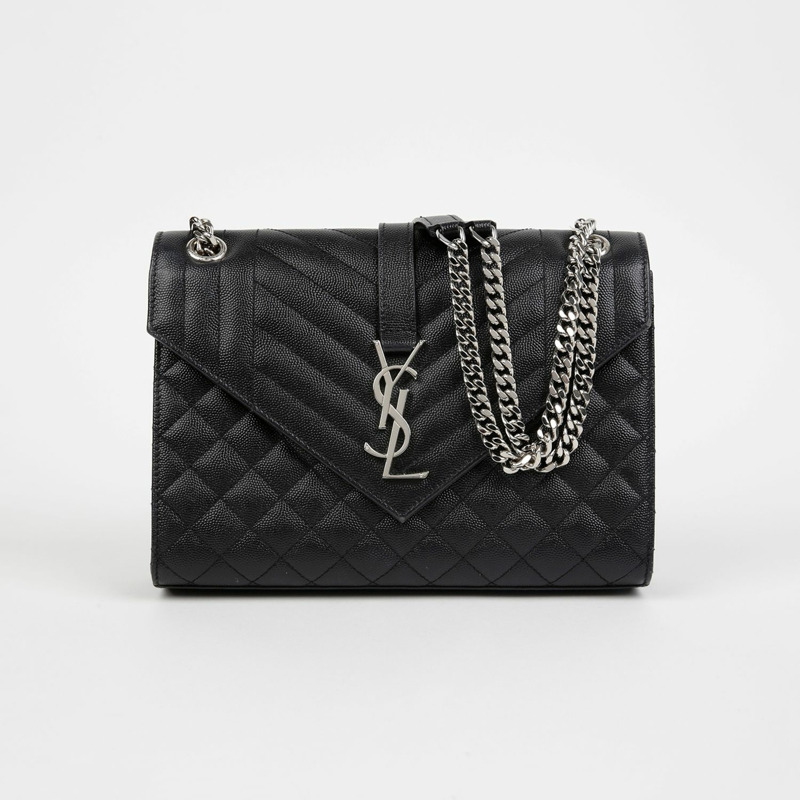 SAINT LAURENT 信封式中型鏈條單肩斜背包 487206-0