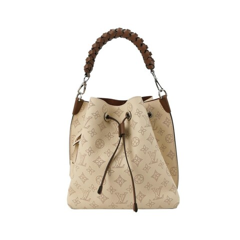 Louis Vuitton (LV) Muria牛皮鏤空Monogram 印花抽繩單肩包手提包晶片款