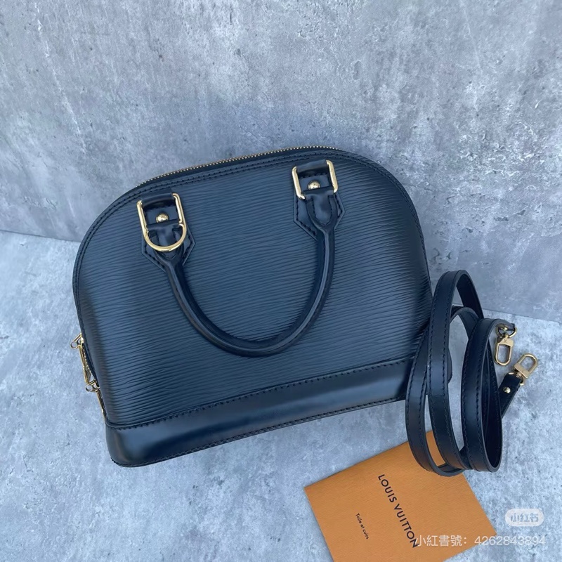 Louis Vuitton • Alma Bb 水波紋黑色 帶膜-0