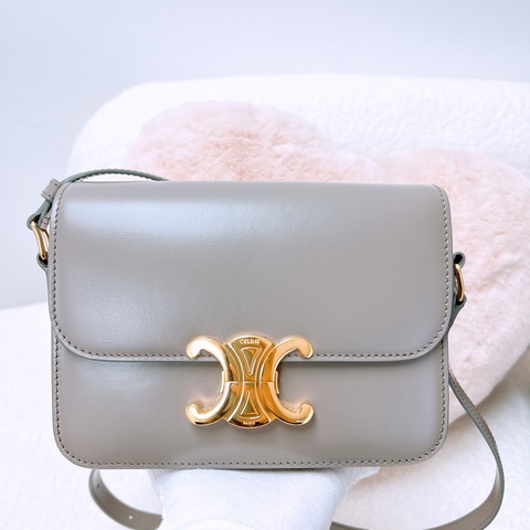 Celine triomphe teen 灰色凱旋門郵差包