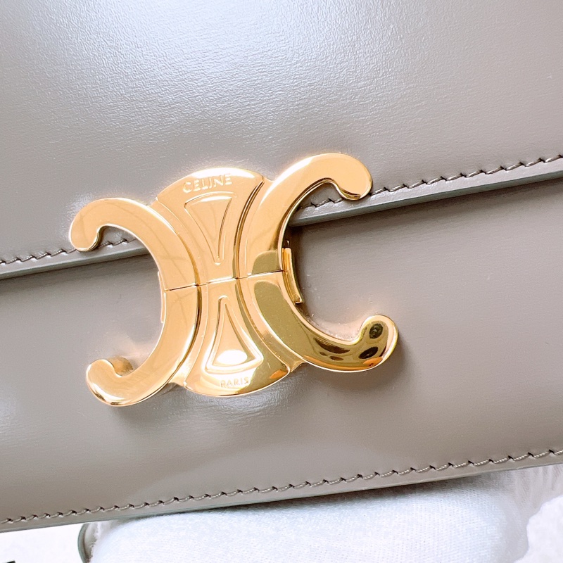 Celine triomphe teen 灰色凱旋門郵差包-12