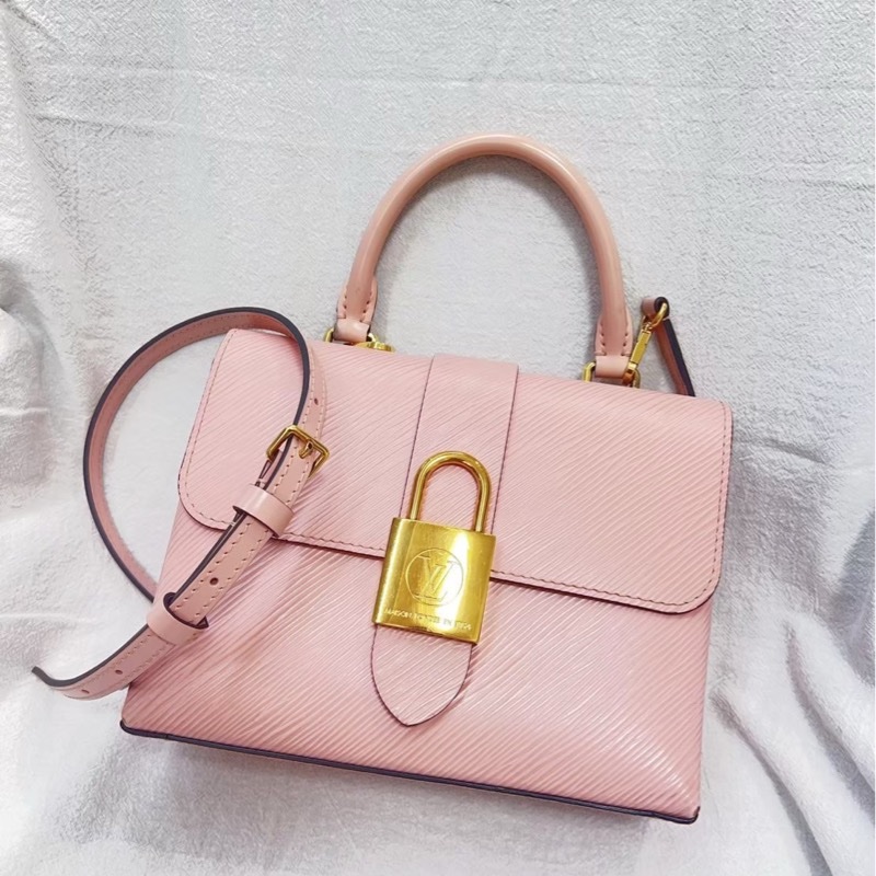 路易威登(Louis Vuitton)Locky BB 玫瑰粉色Epi皮革手提包-8