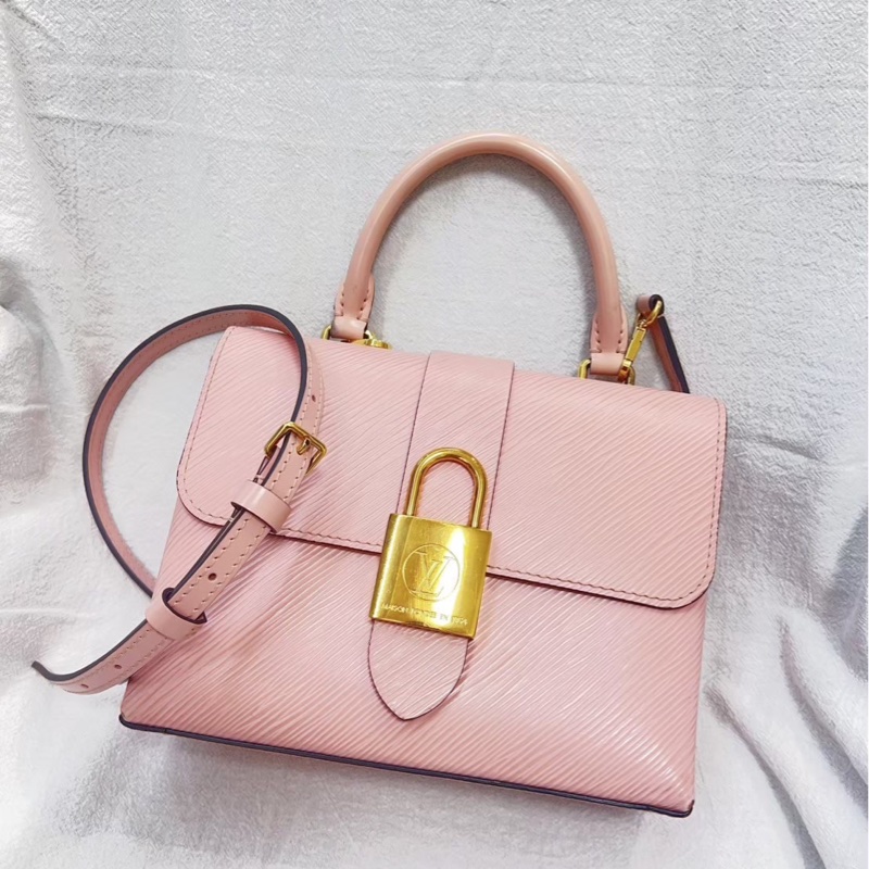 路易威登(Louis Vuitton)Locky BB 玫瑰粉色Epi皮革手提包-10