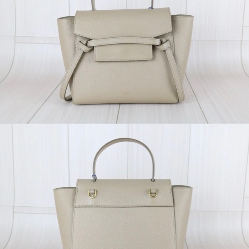 「JL精品代購」98新 CELINE Belt nano 奶茶色鯰魚包-2