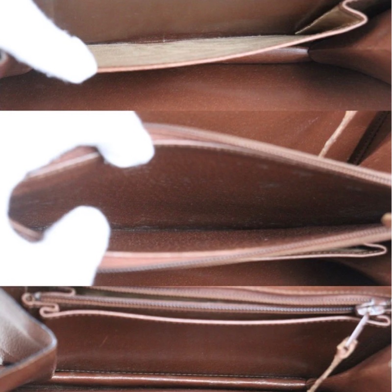 「JL精品代購」9新 LV 老花紅皮 豎金扣風琴單肩包-10