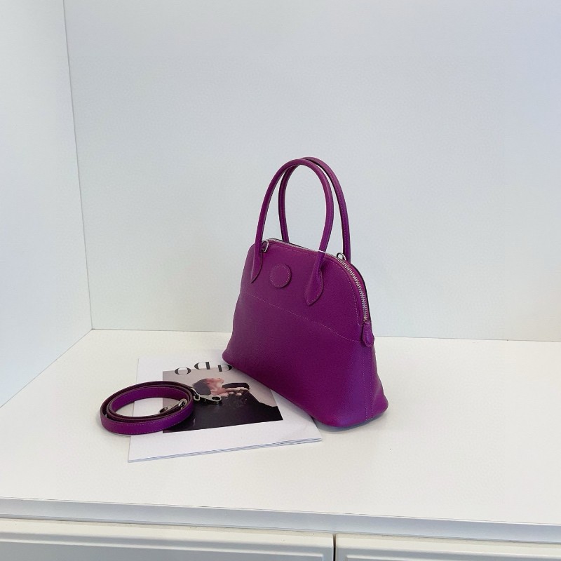 Hermes 愛馬仕 保龄 bolide 27 海葵紫銀扣  手提包肩背包-2