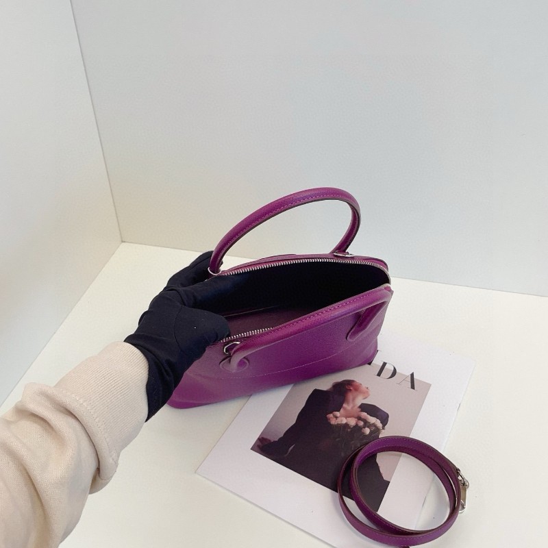 Hermes 愛馬仕 保龄 bolide 27 海葵紫銀扣  手提包肩背包-4