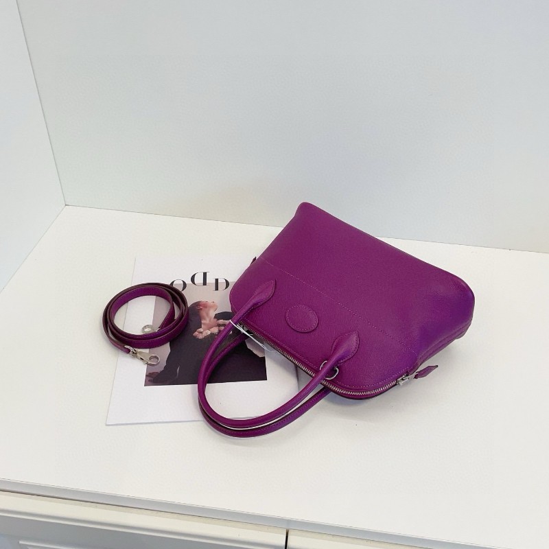 Hermes 愛馬仕 保龄 bolide 27 海葵紫銀扣  手提包肩背包-6