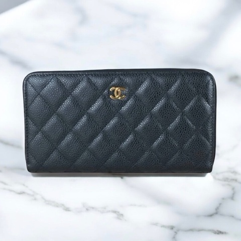 「JL精品代購」極新 Chanel 香奈兒 拉鏈長夾