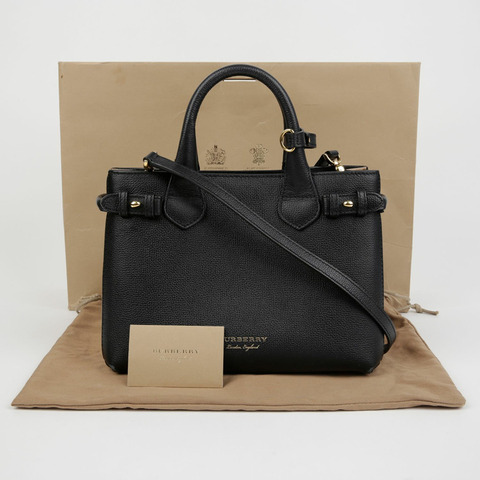 BURBERRY 格紋橫幅小號手提單肩包 4023700