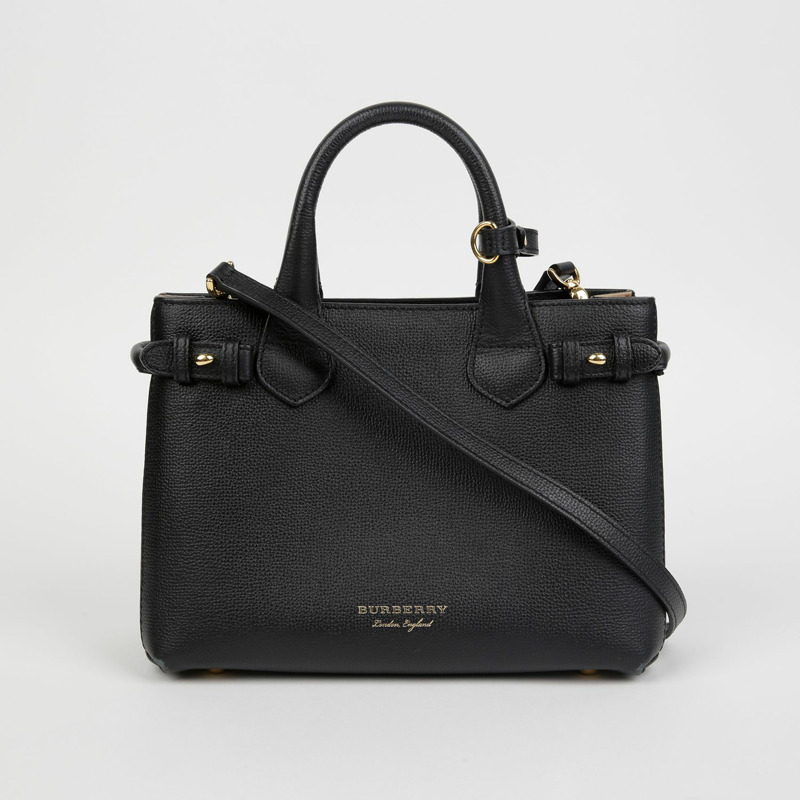 BURBERRY 格紋橫幅小號手提單肩包 4023700-1