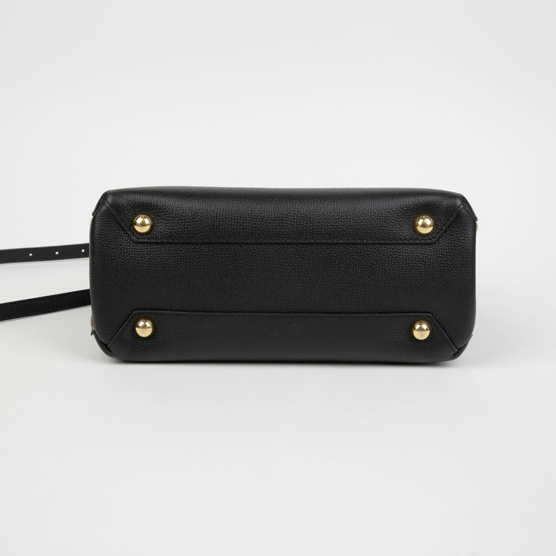 BURBERRY 格紋橫幅小號手提單肩包 4023700-4