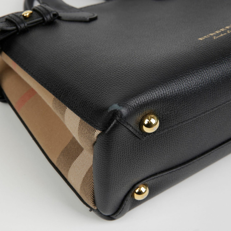 BURBERRY 格紋橫幅小號手提單肩包 4023700-5