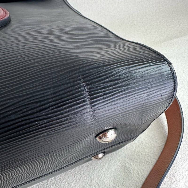 Louis Vuitton  LV新款TUILERIES EPI水波纹黑色拼色手袋  手提包肩背包-10