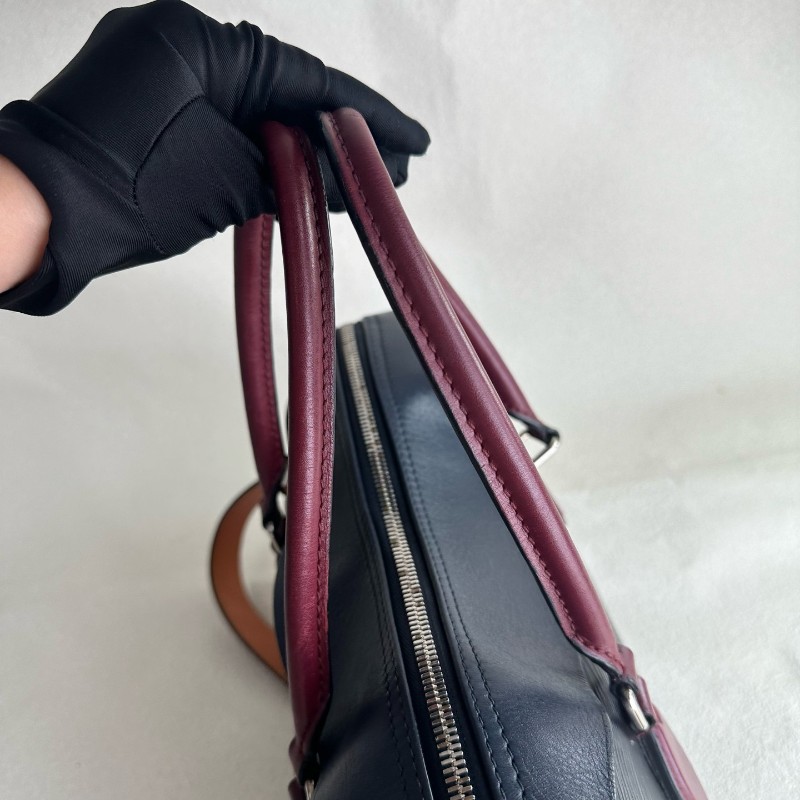 Louis Vuitton  LV新款TUILERIES EPI水波纹黑色拼色手袋  手提包肩背包-12