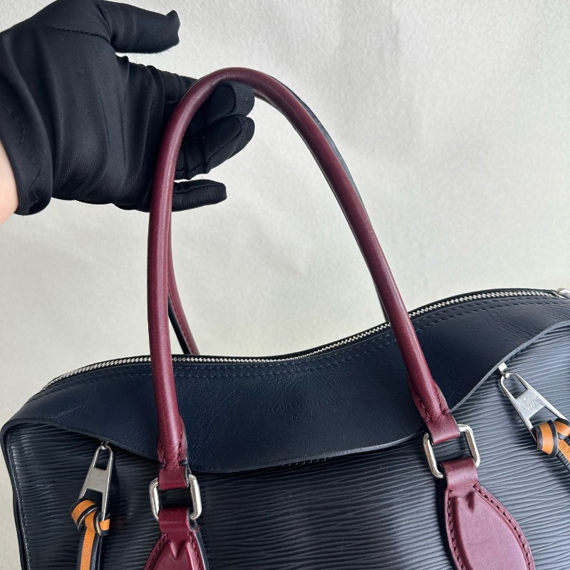 Louis Vuitton  LV新款TUILERIES EPI水波纹黑色拼色手袋  手提包肩背包-14