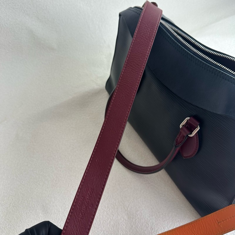 Louis Vuitton  LV新款TUILERIES EPI水波纹黑色拼色手袋  手提包肩背包-16