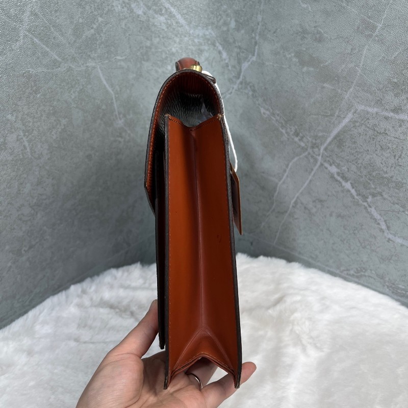 LV Vintage EPI 水波紋牛皮郵差包 肩背包-5