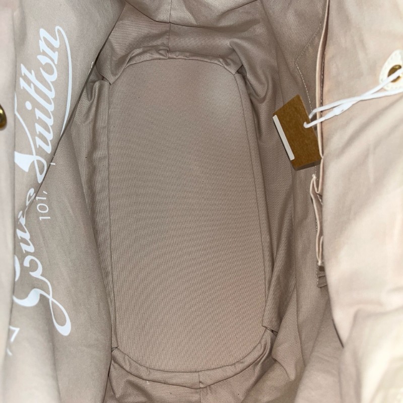 LV 路易威登 限量款 米拼白老花大號帆布子母托特包 手提包-6