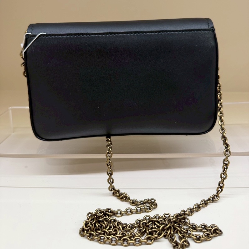 BV 黑色編織鏈條小包-1