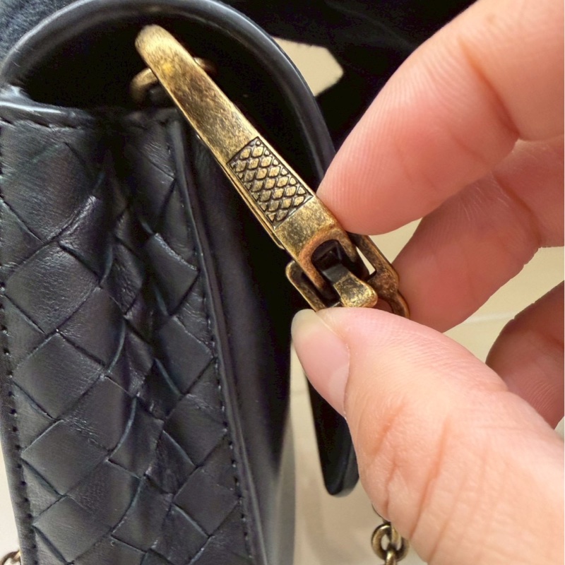 BV 黑色編織鏈條小包-6