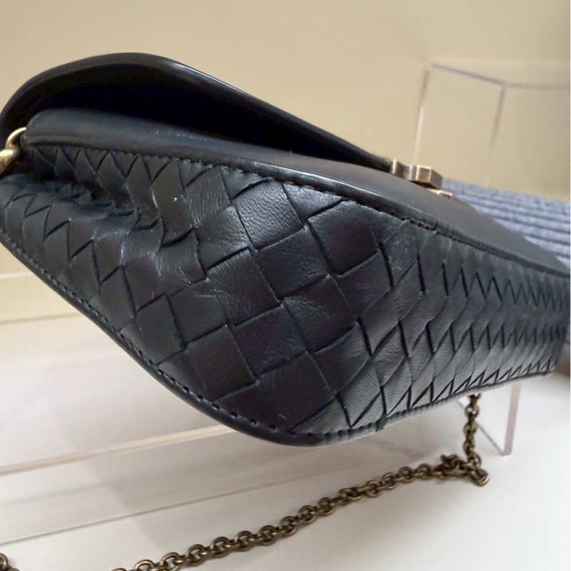 BV 黑色編織鏈條小包-8