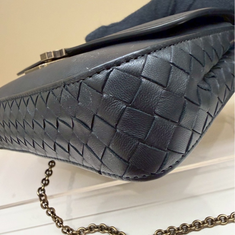 BV 黑色編織鏈條小包-9