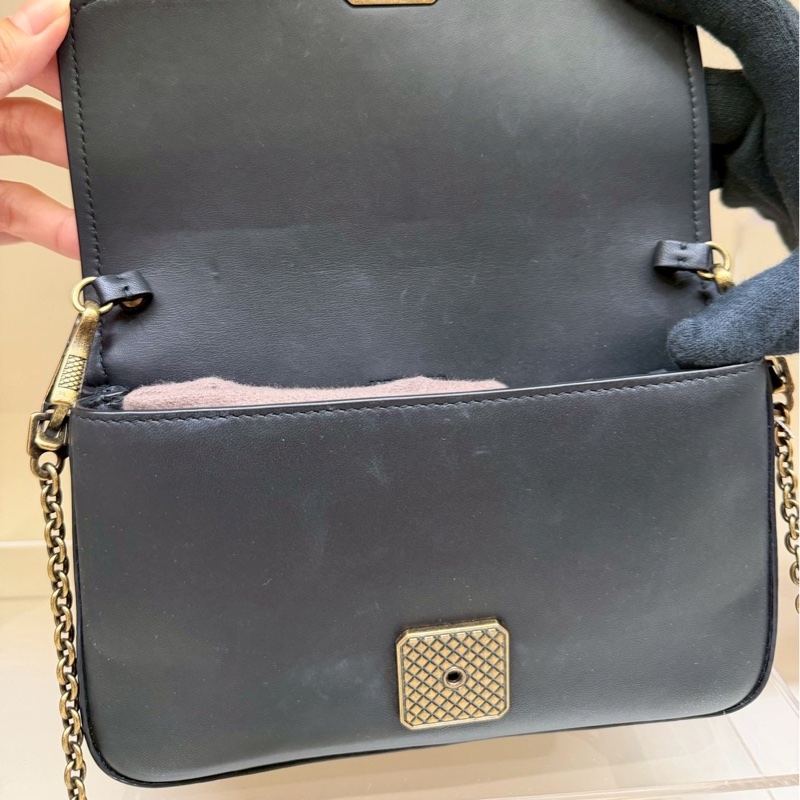 BV 黑色編織鏈條小包-10