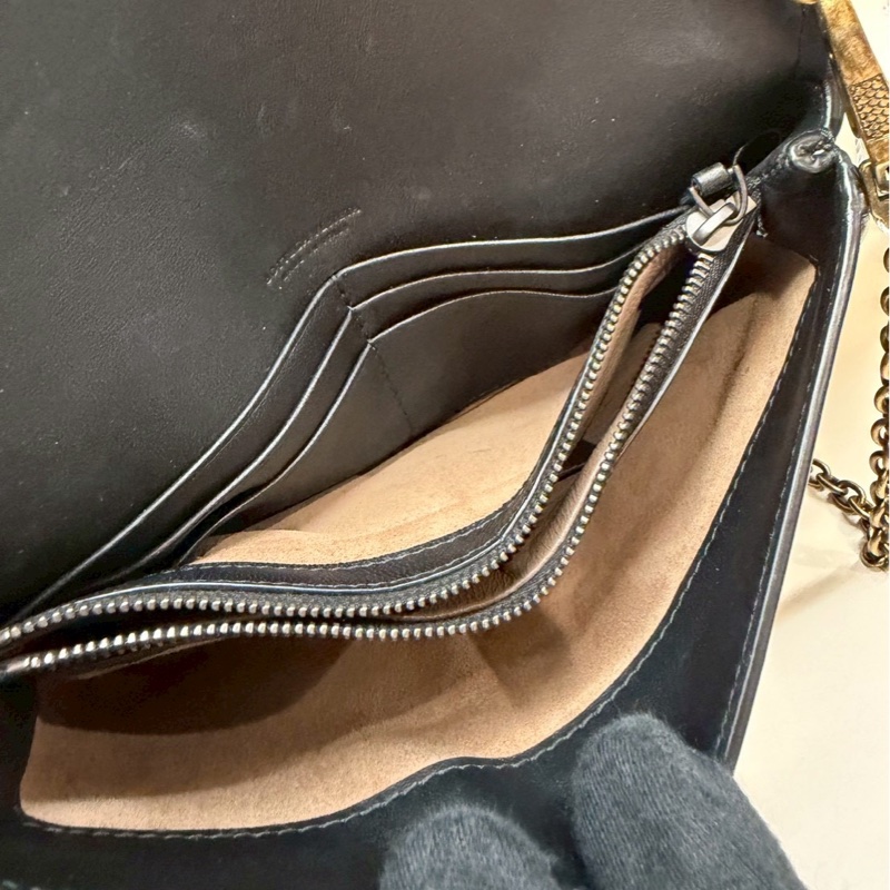 BV 黑色編織鏈條小包-12