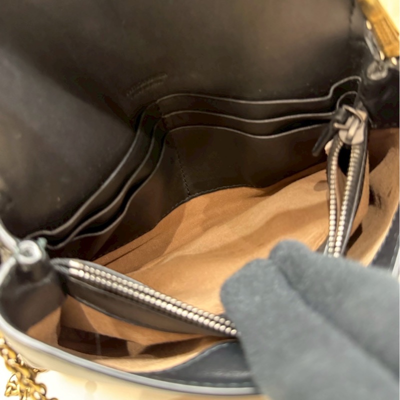 BV 黑色編織鏈條小包-15