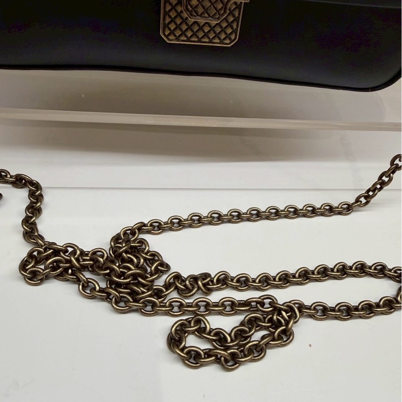 BV 黑色編織鏈條小包-18