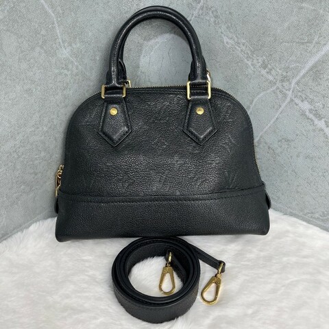 Louis Vuitton Néo Alma Bb M44829 黑色牛皮貝殼包 手提包肩背包