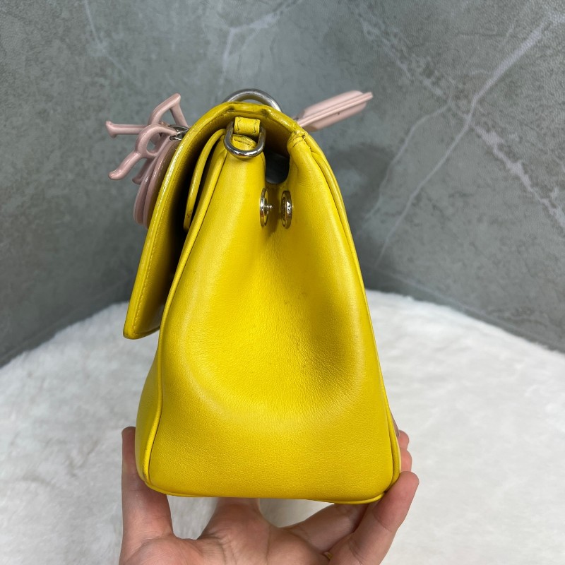 Dior Be Dior 黃色全皮手提包 肩背包-5