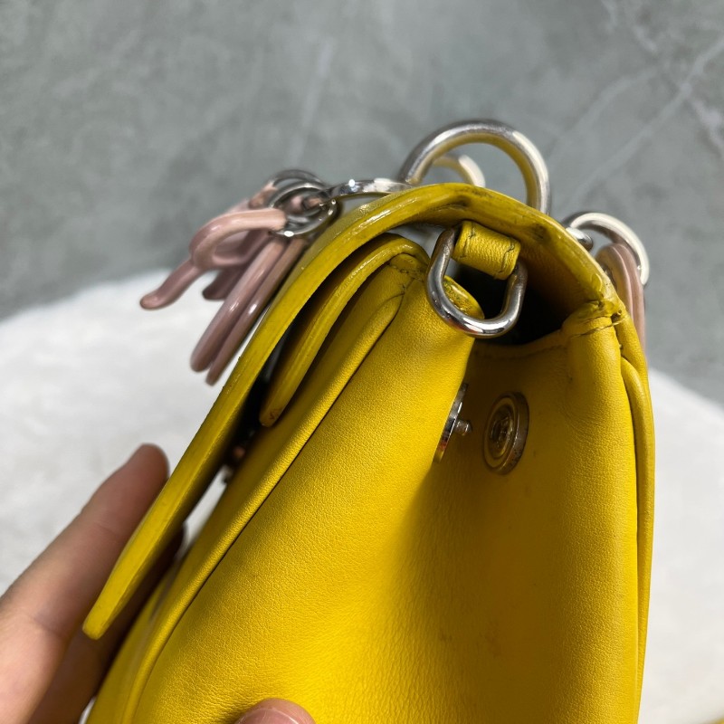 Dior Be Dior 黃色全皮手提包 肩背包-15