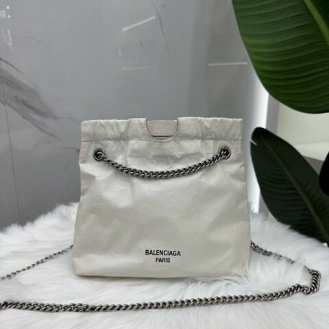 Balenciaga 巴黎世家白色小號垃圾袋 肩背包