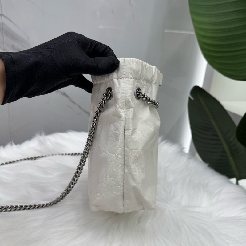 Balenciaga 巴黎世家白色小號垃圾袋 肩背包-2