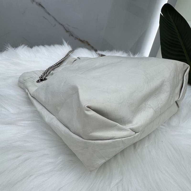 Balenciaga 巴黎世家白色小號垃圾袋 肩背包-9