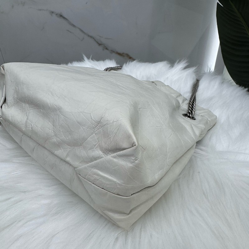 Balenciaga 巴黎世家白色小號垃圾袋 肩背包-10