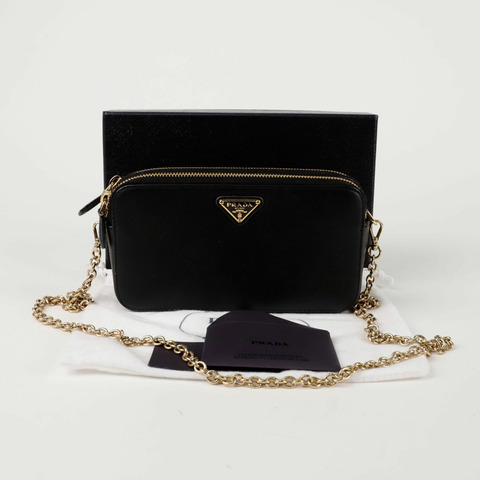 PRADA 1BP024 雙拉鍊 WOC 單肩斜背包