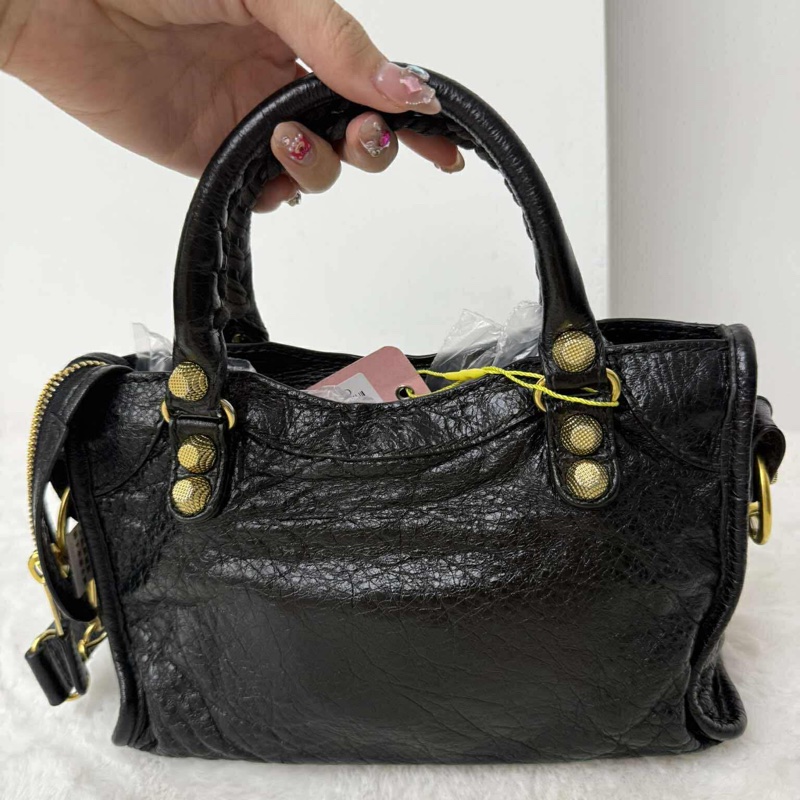 Balenciaga mini24公分經典機車包 黑色-1