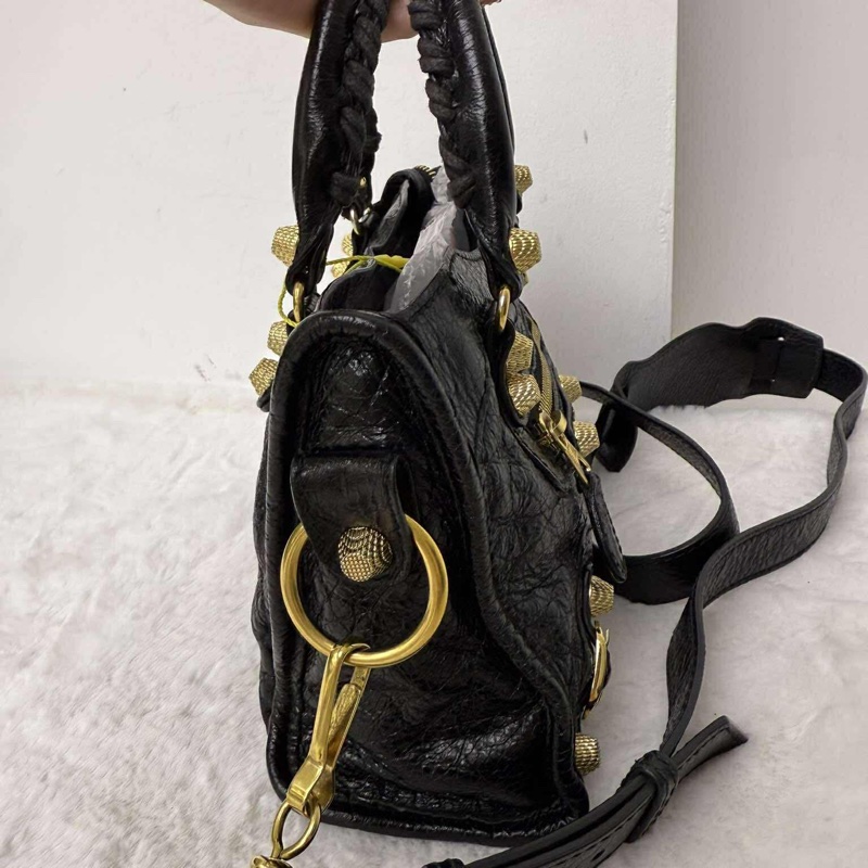 Balenciaga mini24公分經典機車包 黑色-2