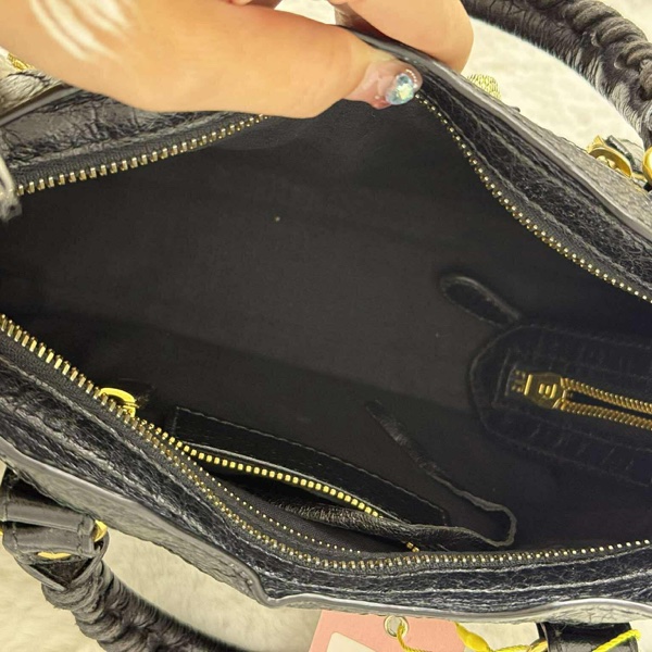 Balenciaga mini24公分經典機車包 黑色-8