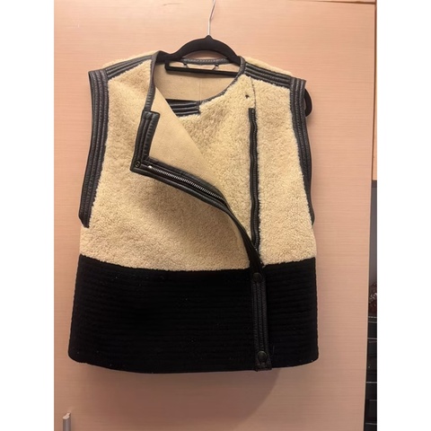 Chloe 皮毛一體皮革無袖夾克