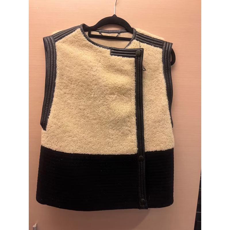 Chloe 皮毛一體皮革無袖夾克-7