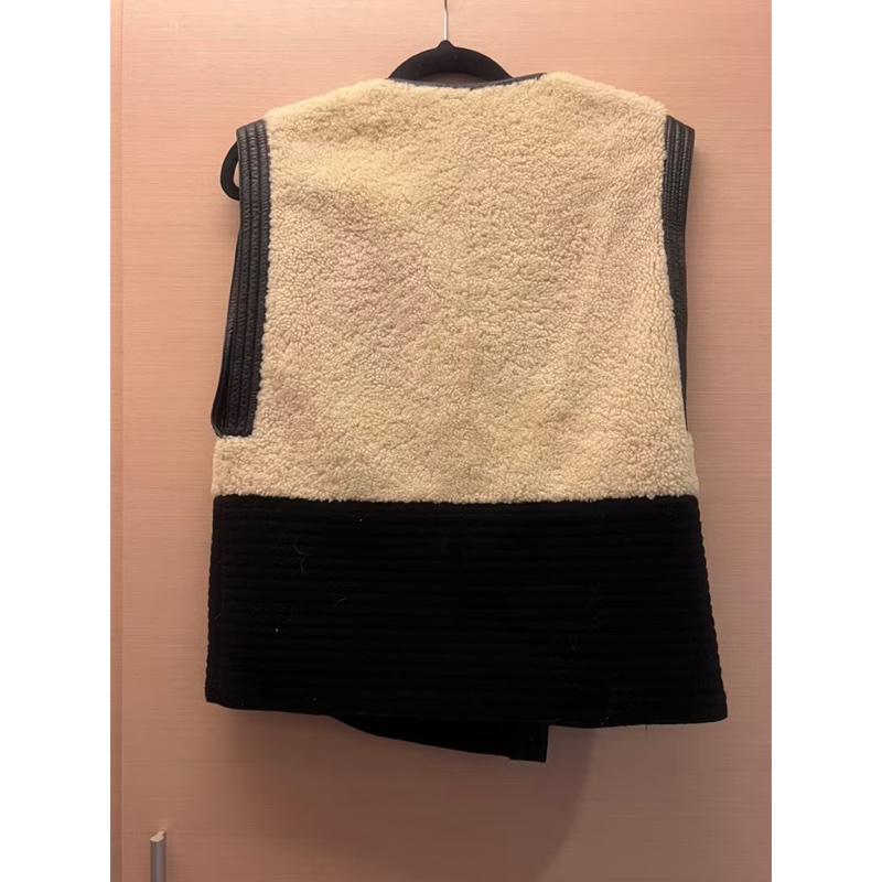 Chloe 皮毛一體皮革無袖夾克-8