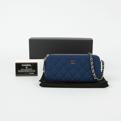 CHANEL A82527 雙拉鍊 WOC 肩斜背包
